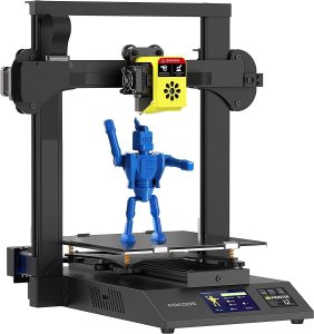 Fokoos 3D printer with a blue robot display model